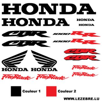 Honda CBR 1000 RR Fireblade Decals set