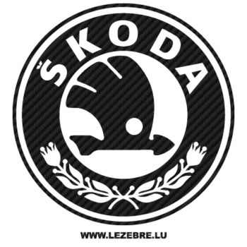 Sticker Karbon Skoda Logo