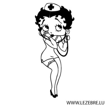 Sticker Betty Boop Infirmière