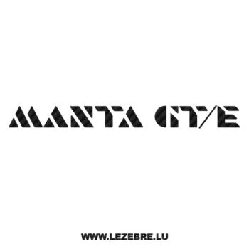 Sticker Carbone Opel Manta GT/E
