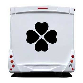 Heart Flowers Camping Car Decal