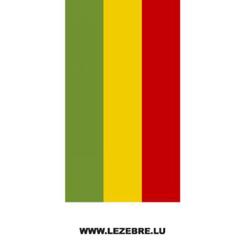 Rastafari flag strip decal