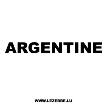Argentine Decal