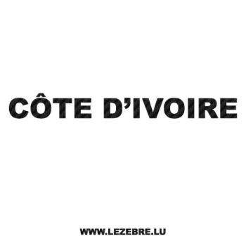 Sticker Carbone Côte D'Ivoire 2