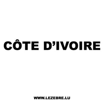 Côte D'Ivoire Decal 2