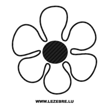 Sticker Karbon Deko Blume 3