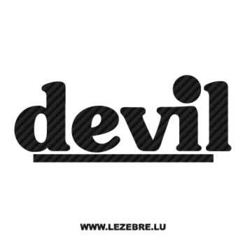 Sticker Carbone Devil Echappements Logo
