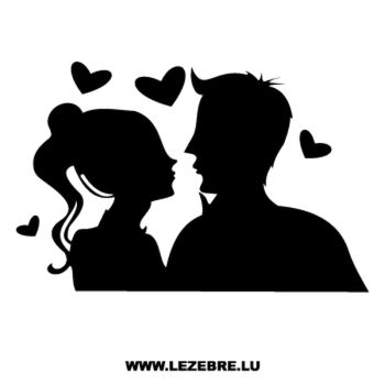 Sticker Deko Couple Amoureux