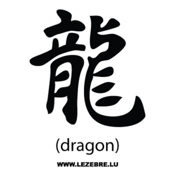 Logographic Kanji Dragon Decal