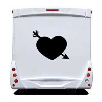 Sticker Wohnwagen/Wohnmobil Herz mit Pfeil