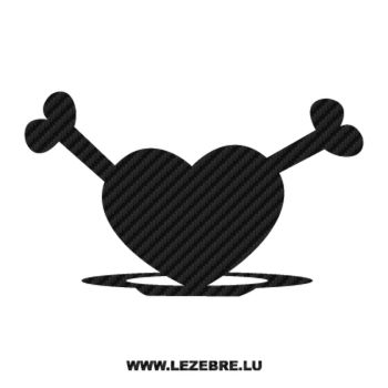 EMO Heart Carbon Decal
