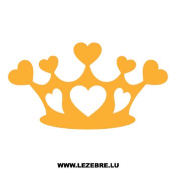 Crown Heart Decal