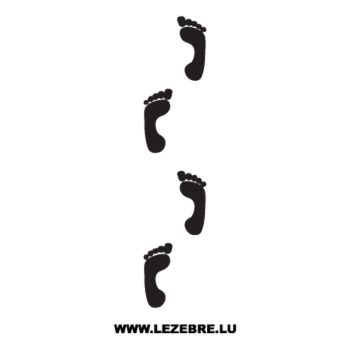 Human foot walk traces Decal