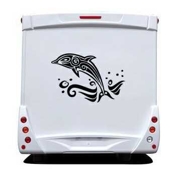 Sticker Wohnwagen/Wohnmobil Delphin Tribal