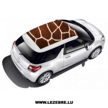 Giraffe skin car roof sticker