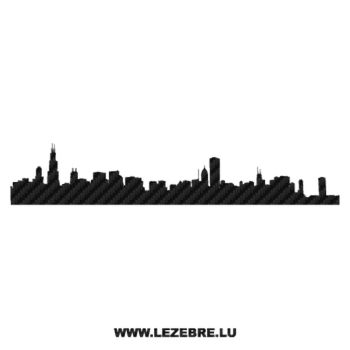 Silhouette Chicago Carbon Decal