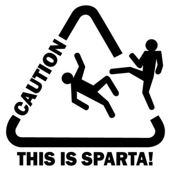 T-shirt Caution This is sparta