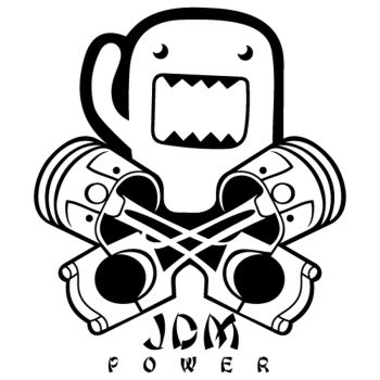 Sticker JDM Power Domo