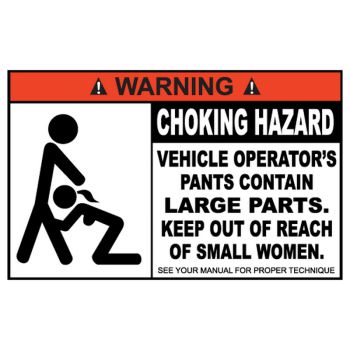 Sticker JDM WARNING Choking Hazard