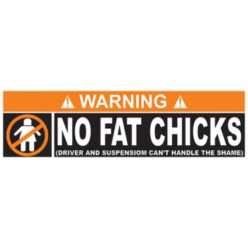 T-shirt JDM WARNING No Fat Chicks
