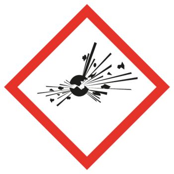 Sticker matieres explosives instables SGH01