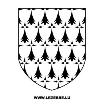 Sticker Drapeau Armes de la Bretagne BZH