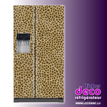 Stickers frigo Peau Leopard