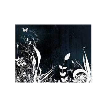 Plantes abstraites nuit Sticker Déco