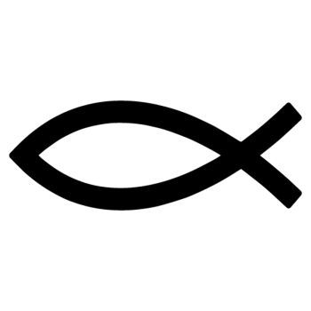 Sticker Ichtus Fisch Symbole Chrétien