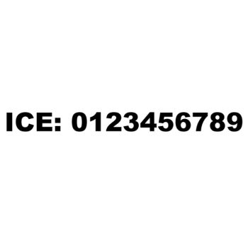 ICE emergency telephone number custom decal
