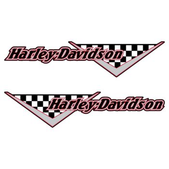 Kit Stickers réservoir Harley Davidson V Damiers ★