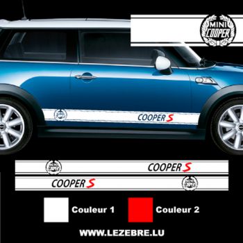 Sticker Seitenleiste Mini Cooper S Laurier