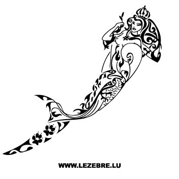 Sticker Meerjungfrau tribal Ornament