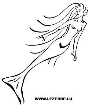 Sticker Meerjungfrau dessin