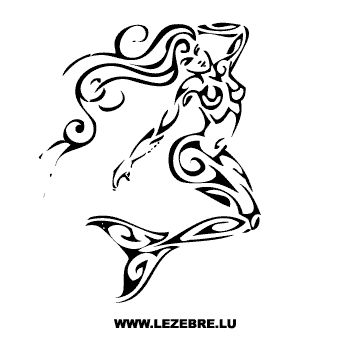 Sticker Meerjungfrau tribal sexy