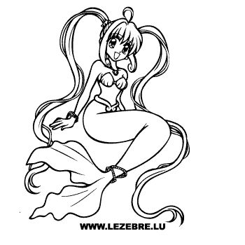Sticker Meerjungfrau manga