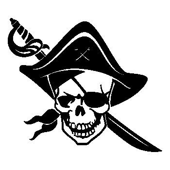 Sticker Tête de Mort Pirate 21