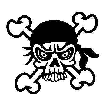 Sticker Tête de Mort Pirate 29