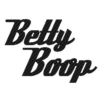 Betty Boop Name Carbon Decal