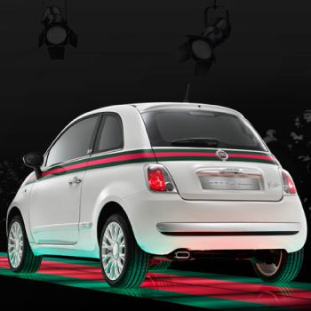 Kit Stickers Bande Fiat 500 style Gucci COMPLET