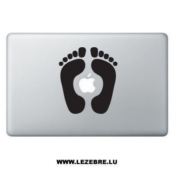 Sticker Macbook Silhouette Pieds