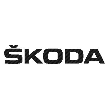 Sticker Karbon Skoda logo 2