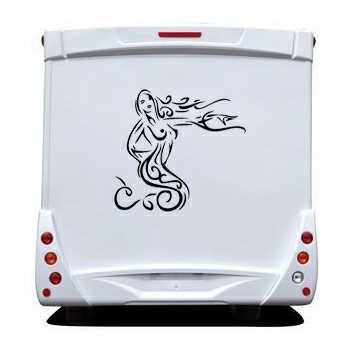 Sexy Tribal Chic Mermaid Camping Car Decal