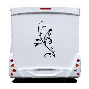Design flowers element Camping Car Decal 2