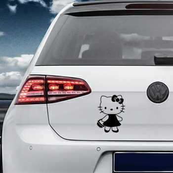 Sticker VW Golf Deco Hello Kitty Panier