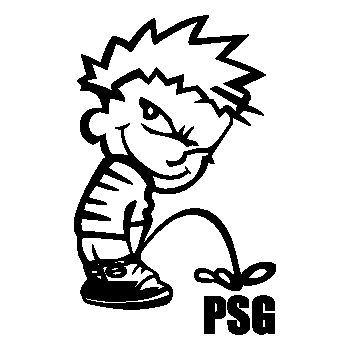 Calvin pisses PSG PARIS Humorous T-shirt