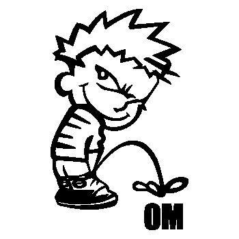 Calvin pisses OM MARSEILLE Humorous T-shirt