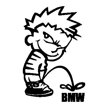 Calvin pisses BMW Humorous T-shirt