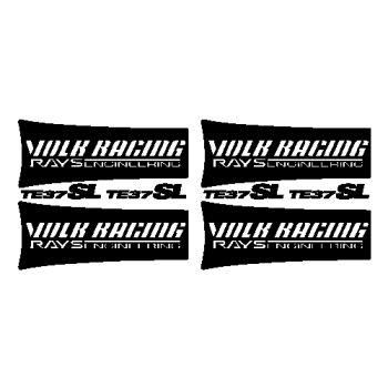 Rays Volk Racing TE37 SL wheels decals set (17" et 18" in)