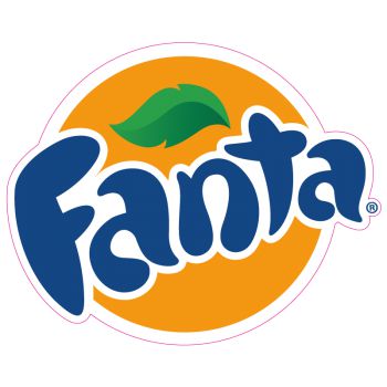 Fanta logo Aufkleber